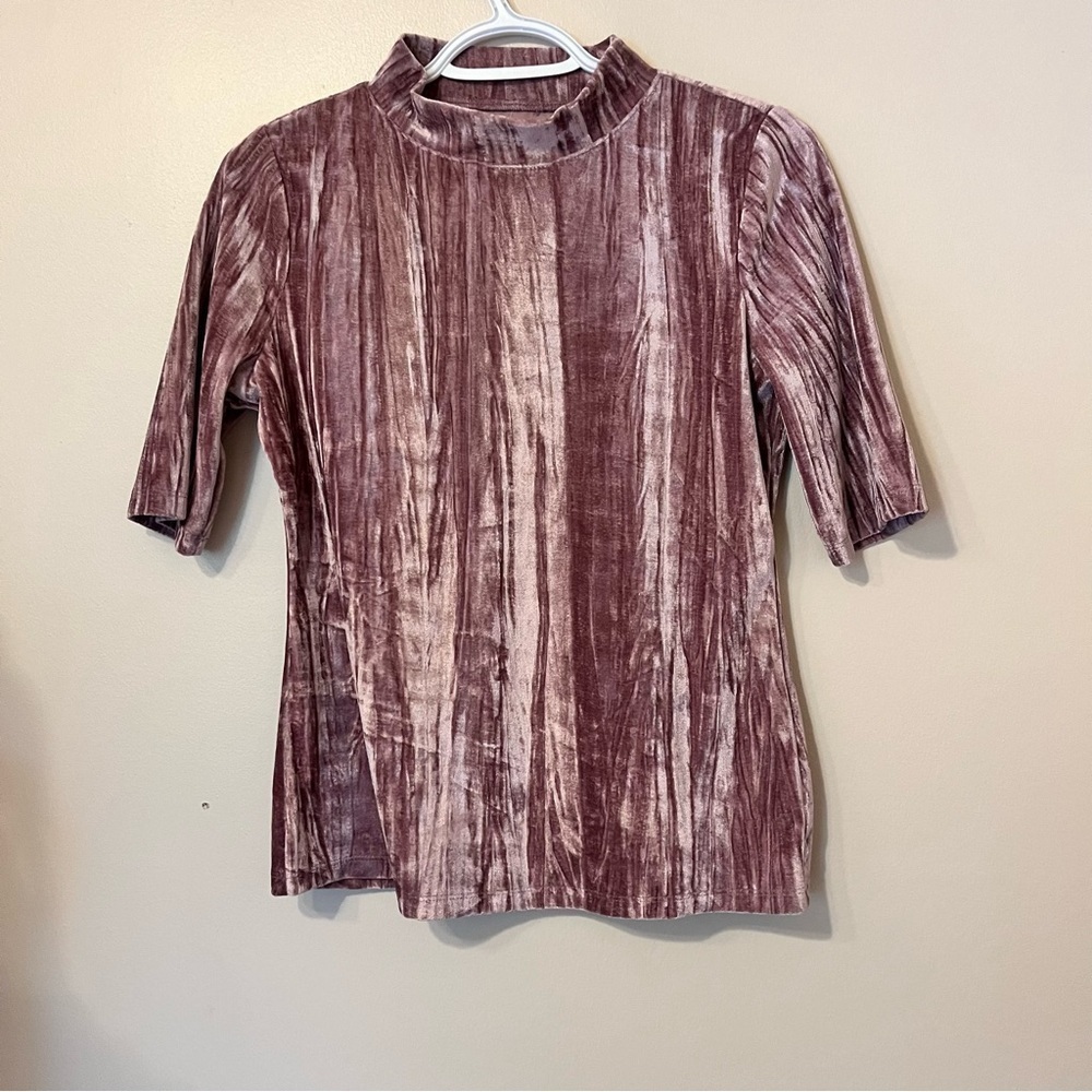 PILCRO ANTHROPOLOGIE  Velveteen Mock Neck Top - Picture 4 of 7